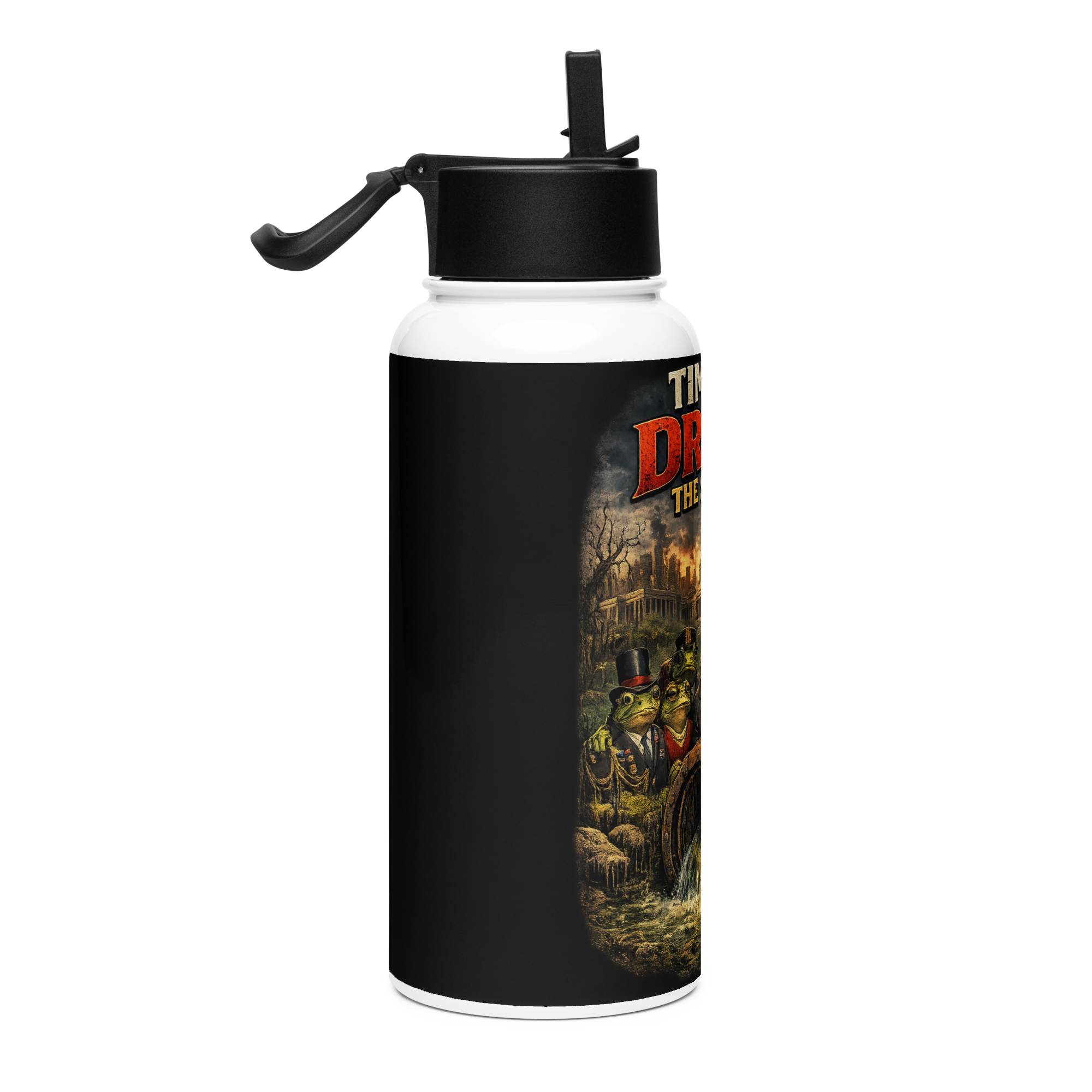 Drain the Swamp = Compliant Defiant - steel water bottle with a straw lid - Image 8